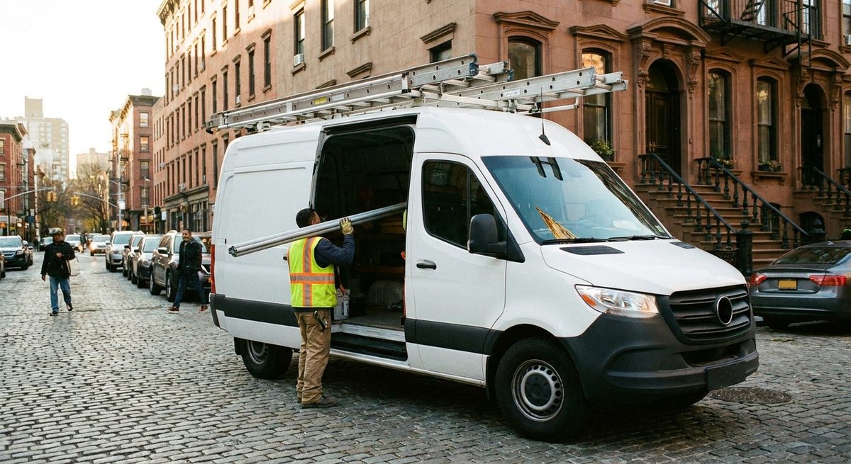 Plumber working on a job in Ithaca, NY